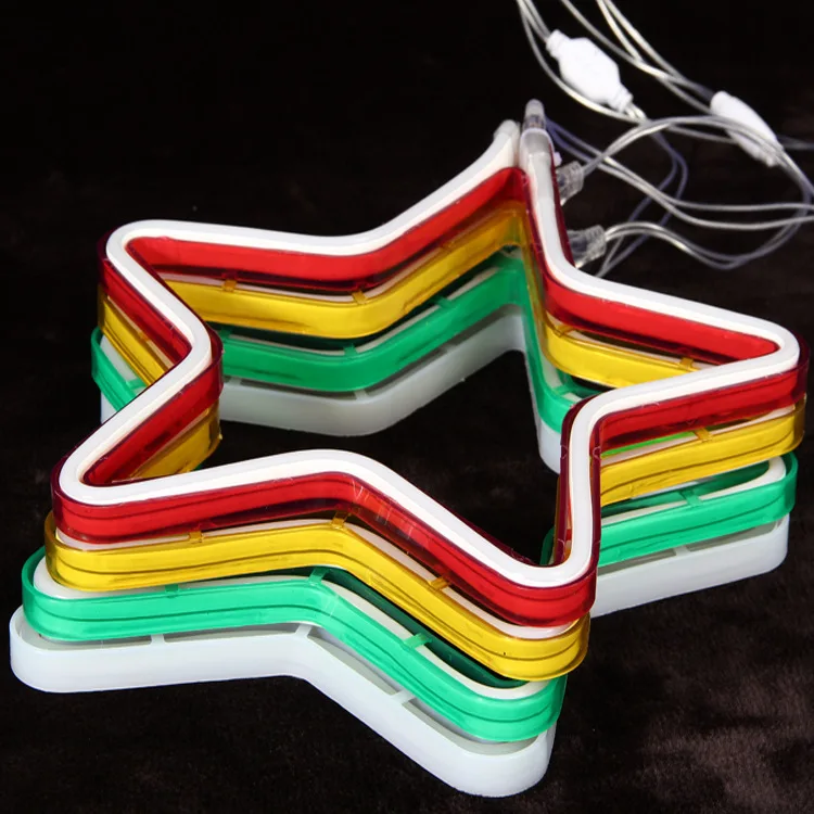 

Spring Festival Outdoor Waterproof Modeling Pendant LED Strip Double-Sided Five-pointed Star Manufacturers Direct Selling