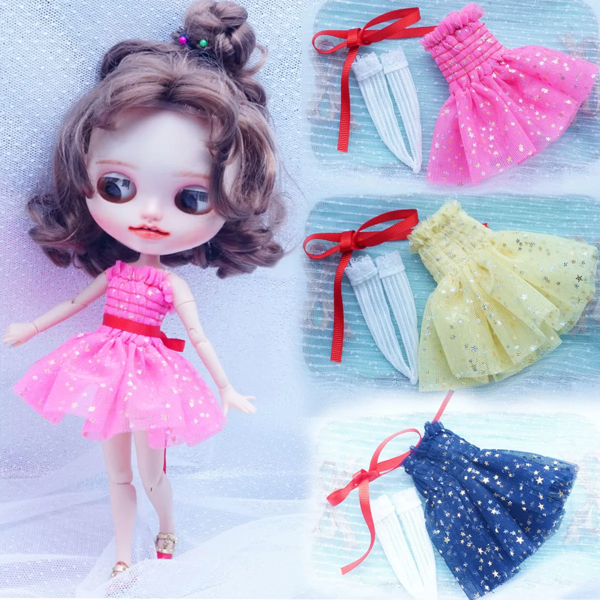 Handmade Custom Dolls Clothes Vest Skirt Dress For Blyth Azone Doll Accessories | Игрушки и хобби