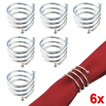 

6pcs Serviette Rings Napkin Holder West Dinner Towel Napkin Ring Party Decoration Table Decoration DAG-ship