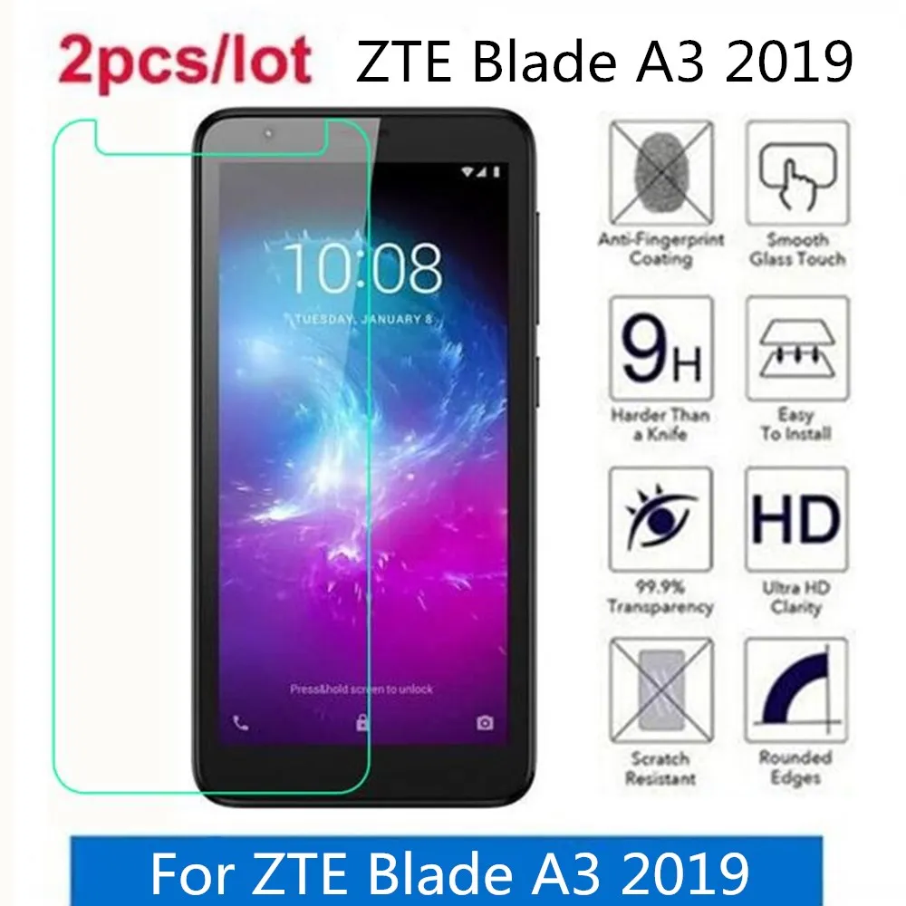 Закаленное стекло для ZTE Blade A3 2019 2.5D Премиум Защитная пленка L8 защитная | Мобильные