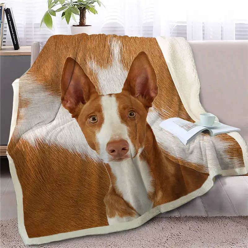 HM Life Sherpa Blanket on Beds Brown Dog Animal 3D Printed Throw Blanket for Adult& Kid Portable Wearable Travel Plush Blanket - Цвет: Dog18