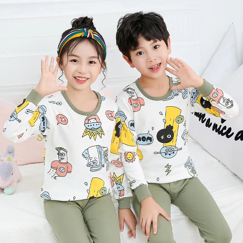 Sleepwear & Robes comfortable Kids Sleepwear Baby Girl Cotton Sets Boys Monster Dinosaur Homewear Pajamas Children Pyjamas Kids Nightwear 2-13Y Unisex Clothes nightgowns baby