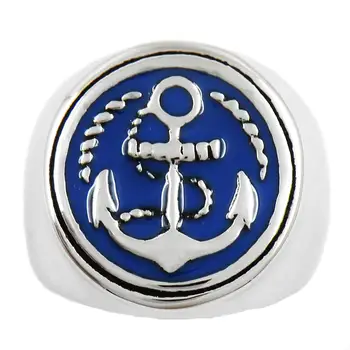 

Fanssteel Stainless steel jewelry MARINE ANCHOR SAILOR SEAMAN RING FSR11W57BL