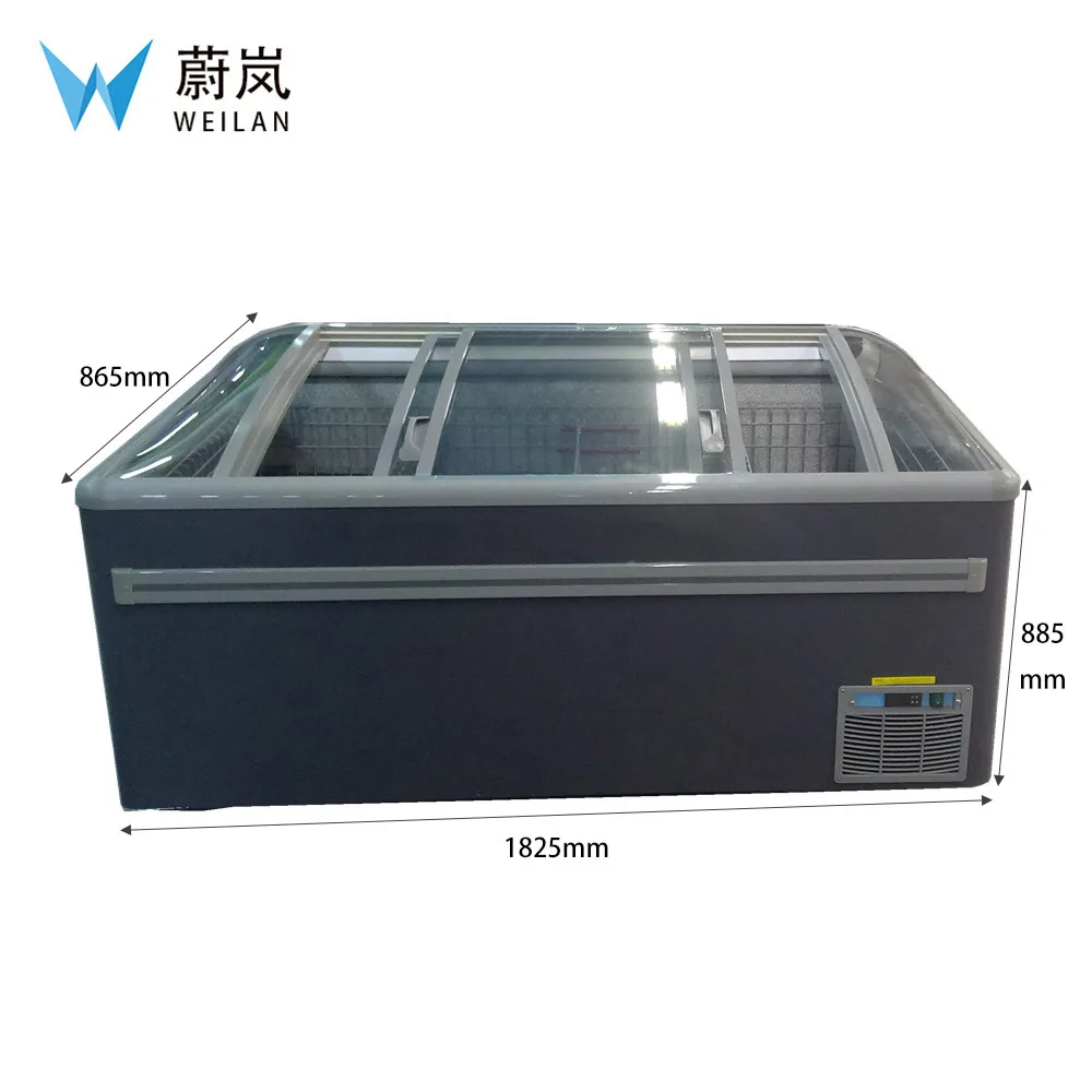 Коммерческий штекер в Остров быстрого охлаждения CE супермаркет холодильник