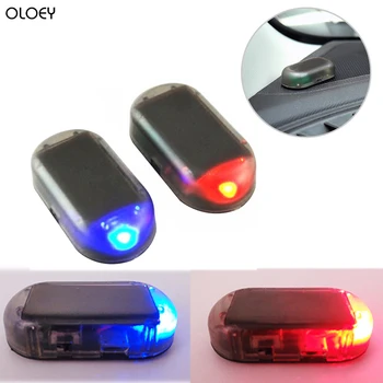 

Strobe Signal Security System Universal Flash Warning LED Light Alarm Lamp Car Solar Power Simulation Fake Anti-theft Caution