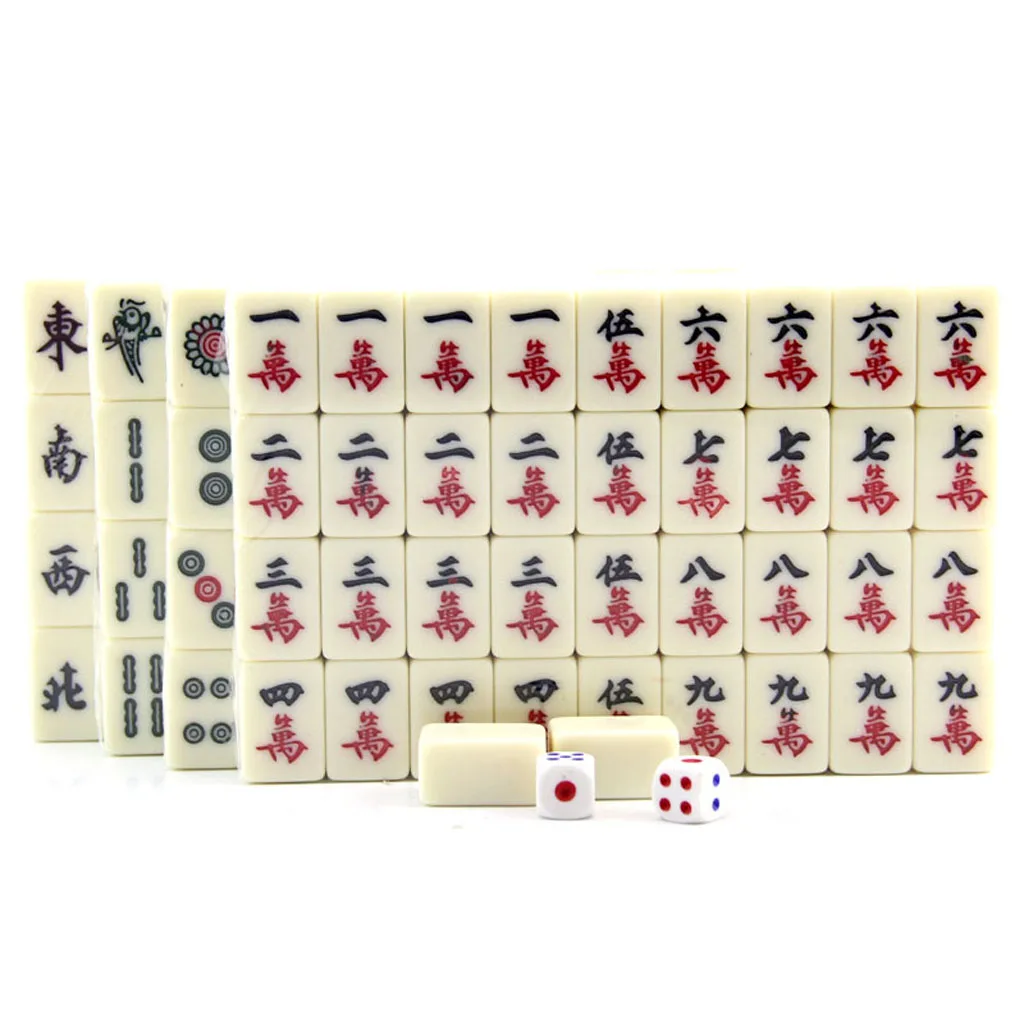 Туристический маджонг игровой набор Китайский 144 плитки Mah Jong в коробке
