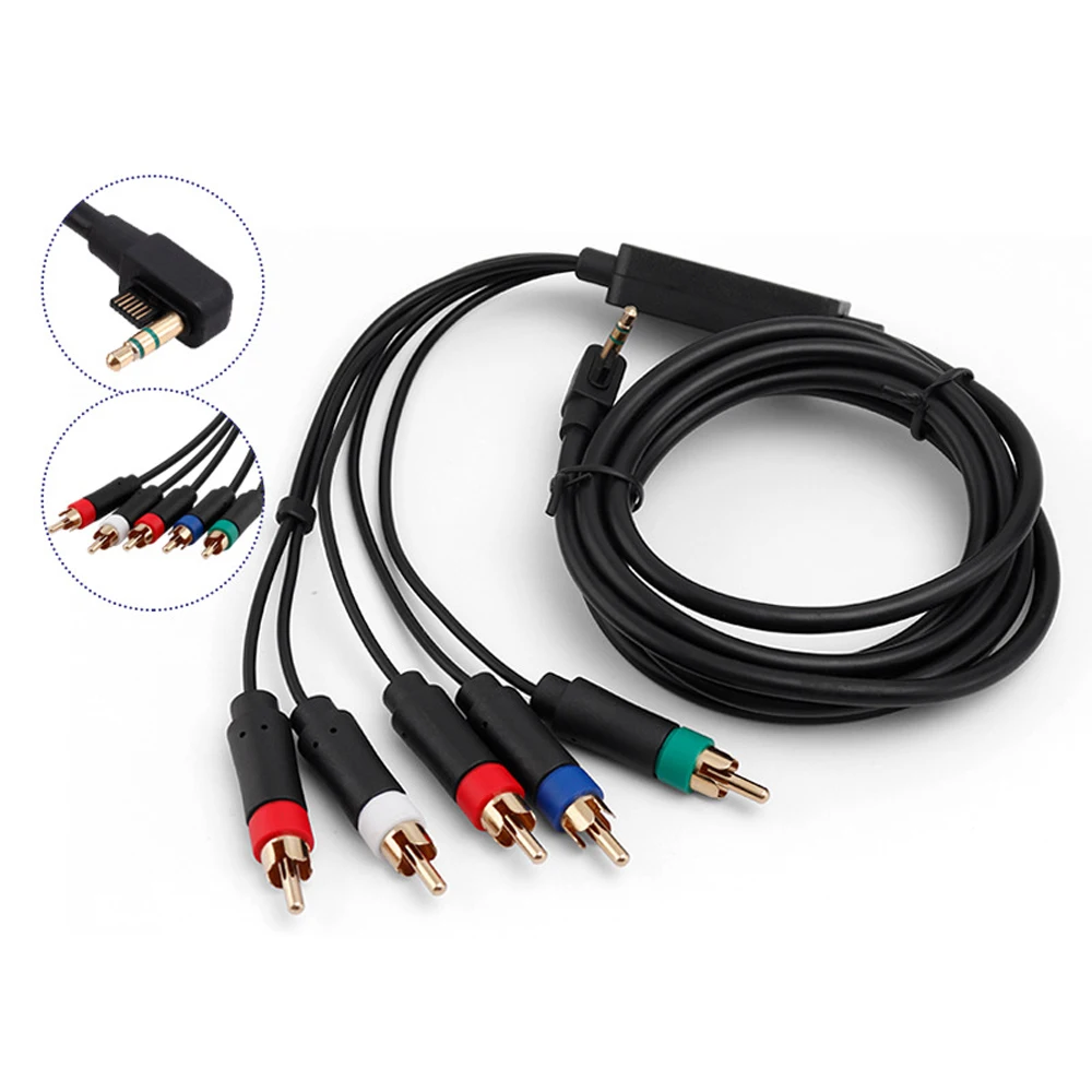 

10pcs High quality component Audio Video AV cable for PSP2000/3000 black 1.8m