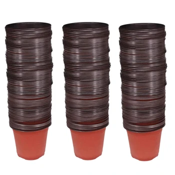 

AYHF-150Pcs 4.72 Inch Plastic Flower Seedlings Nursery Supplies Planter Pot/Pots Containers Seed Starting Pots Planting Pots