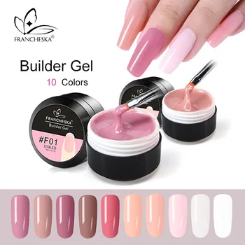 

Builder Gel Nail Extension Gel 10 Color Nail Gel Builder Gel For Nails Finger Extensions Form Tips UV Gel Polish Art Varnish Kit