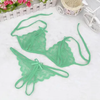 

New Style Fashion Women Sexy Lace Lingerie Solid Seamless Underwear G-string Erotic Lingerie Plus Size For Female Bra Set S-3XL