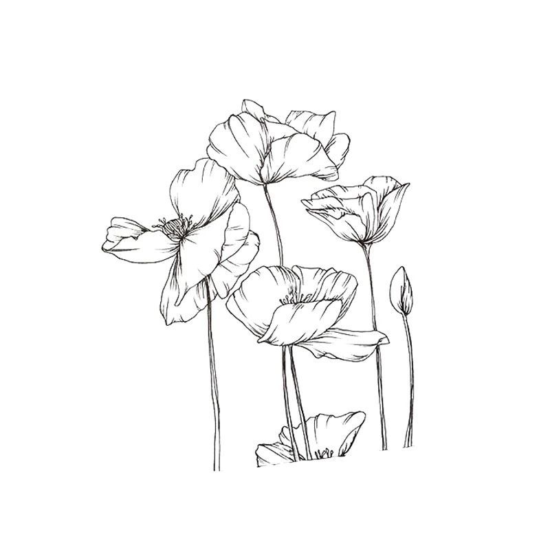 

Vintage Flower Clear Stamps Rubber Transparent stamp Silicone Seal for DIY Scrapbooking Card Making Photo Album Decor Crafts