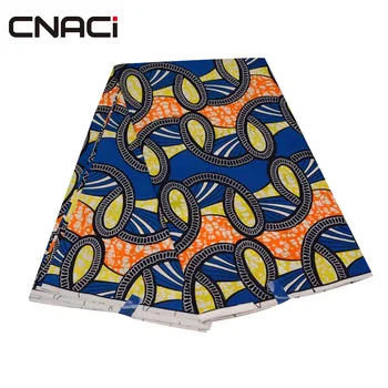 

CNACI Hot Sale Ankara African Wax Prints Fabric 6 Yards/Piece Ankara Fabric African Wax Prints Tissus Africain For Wedding Party