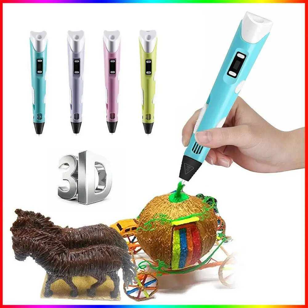 3D Ручка для рисования Doodler, ручка для стереоскопической печати, Подарочные игрушки для детей, контроль температуры, безопасная ручка для взрослых, четыре цвета