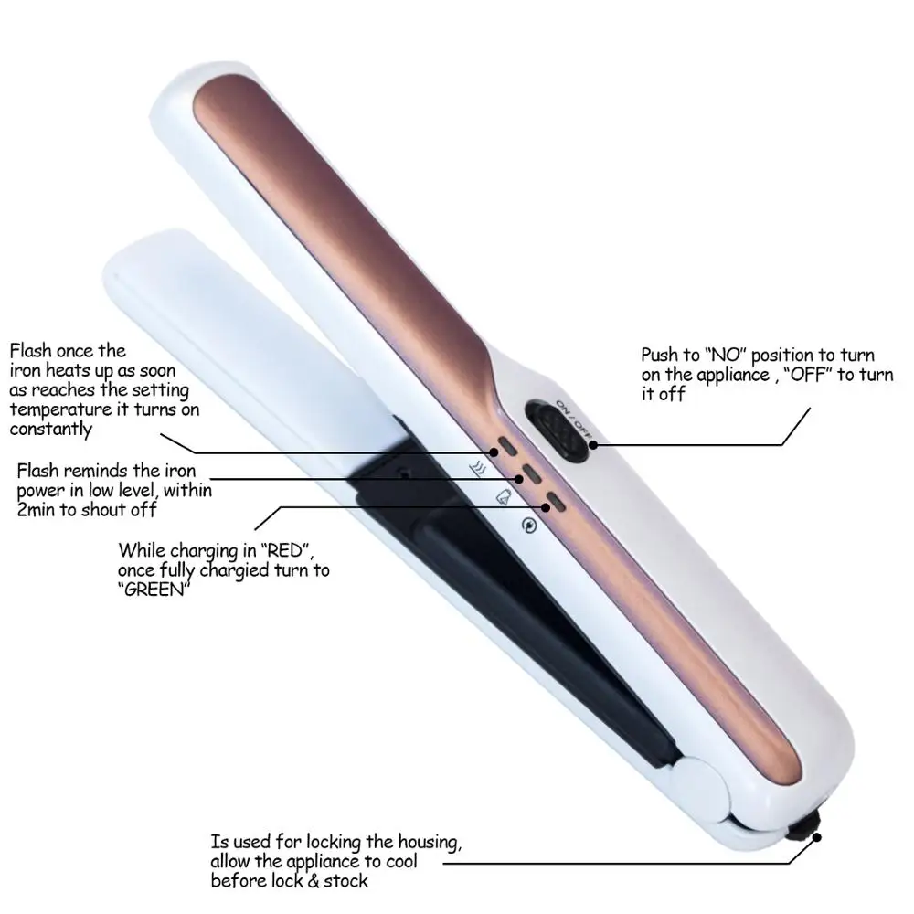 Беспроводной выпрямитель утюги мини беспроводной дорожный выпрямитель для волос 2 в 1 для завивки и выпрямления волос USB портативный плоский Утюг