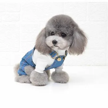 

Denim Jumpsuit for Dogs Small Dogs Pet Clothes All Match jean suit for dog Chihuahua Pug Summer Dog Costume jeans dog S-XXL 10A