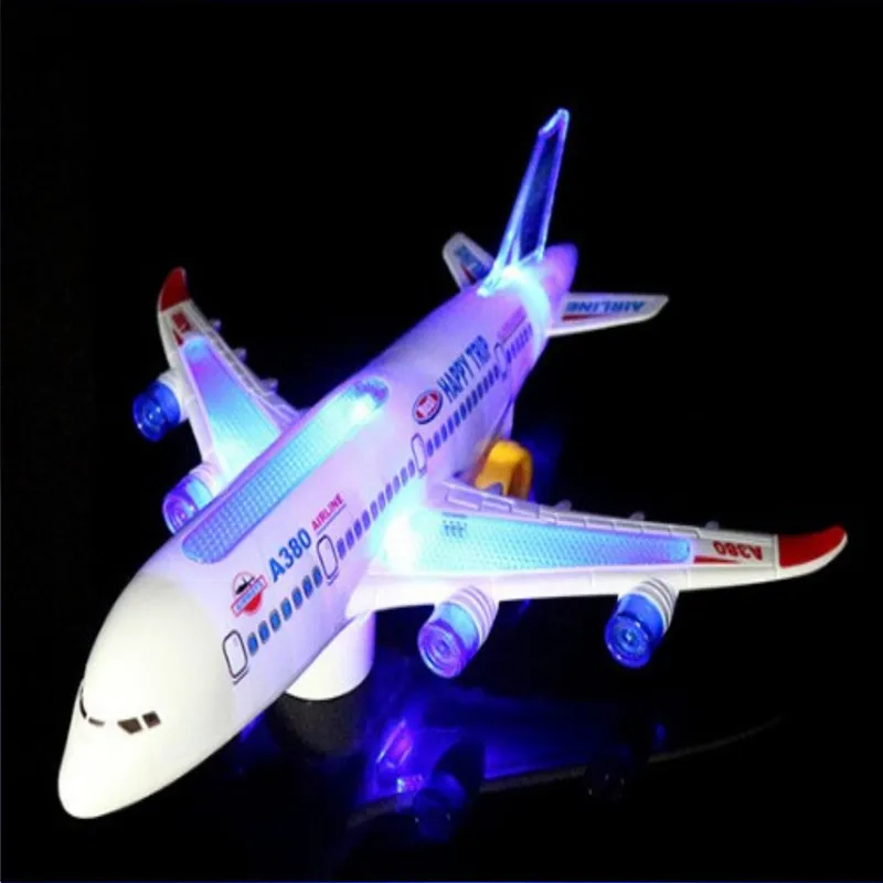 

Model Plane A380 Air Bus Electric Universal Airliner with Music Light Square Stall Toy