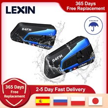 LEXIN-Intercomunicador de casco inalámbrico, dispositivo de comunicación Bluetooth para motocicleta para 1-4 conductores con reducción de ruido, FM y GPS, música mp3