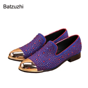 Image for Batzuzhi Luxury Handmade Men's Shoes Round Golden  