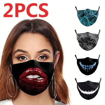 

2PCS Mundschutz Maske Mascarillas Hombres Mouth Mask Mascarillas Reutilizable Mondkapjes Masks For Germ Protection