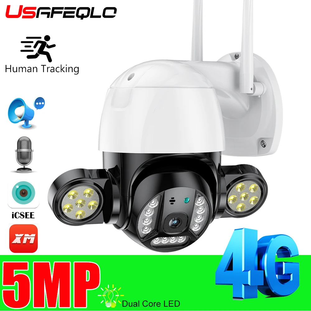 iCSEE 3MP/5MP 4G Camera Outdoor 24PCS Dual LED Human Tracking PTZ Home Security Video CCTV Surveillance Support Onvif NVR | Безопасность