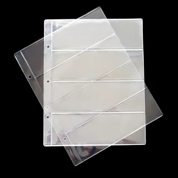 

5PCS Transparent PVC Coin Favorite Book In 4 Rows For DIY Coin Collections Accessories