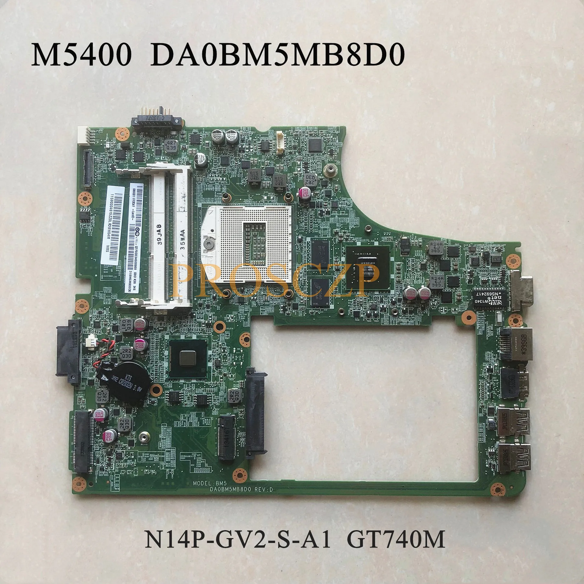 latest computer motherboard For  LENOVO B5400  M5400  Laptop Motherboard  DA0BM5MB8D0  With  HM87  N14P-GV2-S-A1  GT740M  100% working well latest motherboard for pc