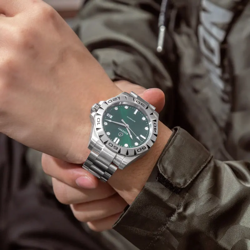 Men Watches Automatic Mechanical Luxury Brand 50M waterproof Fashion Stainless Steel Wrist Watch Men Clock Relogio Masculino