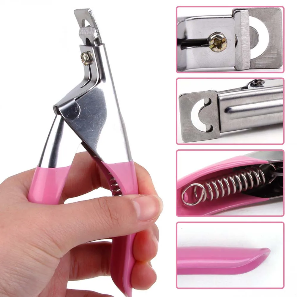 Fake Nail Cutter Professional Nail Clippers Straight Edge Acrylic Clipper Tips Manicure Cutter Guillotine Cut False Nails