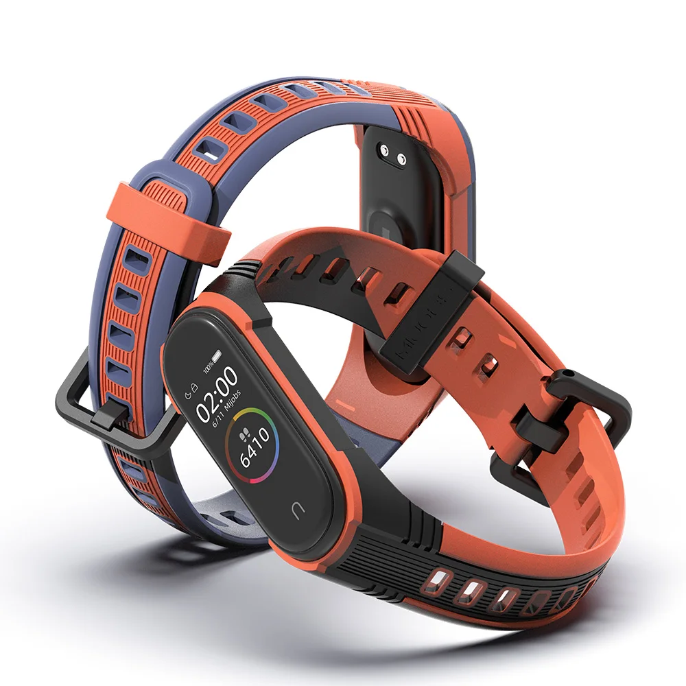 Ремешок Mi Band 5 для Xiaomi 4 NFC глобальная версия силиконового браслета Band3 совместимый