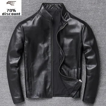

2020 New Leather Jacket Men Men's Genuine leather aviator jacket top layer leather winter sheepskin coat winter and spring