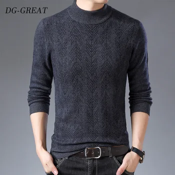

Winter Sweater Thick Warm Cashmere Sweater Men Turtleneck Mens Sweaters Slim Fit Pullover Men Classic Wool Knitwear Pull Homme