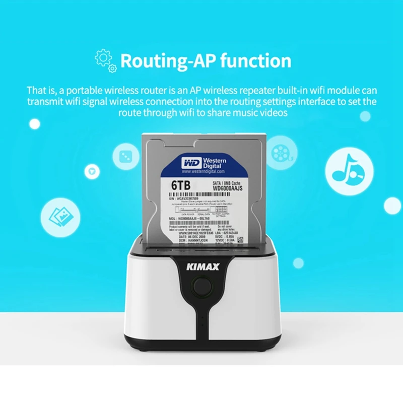 Blueendless Hdd Ssd док-станция Wifi внешний диск Корпус 3,5 Sata Usb 3,0 2,5 жесткий диск чехол Sata к Usb 3 беспроводной