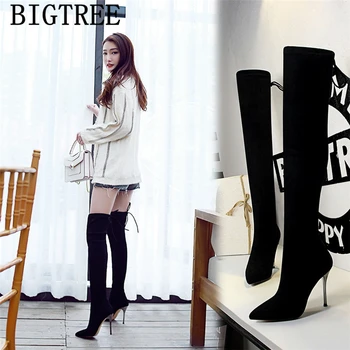 

Sexy Boots Womens Winter Shoes Long Boots Black Boots Women Cuissardes Sexy Talons Hauts Sexy Hautes Boots Femme Hiver 2020