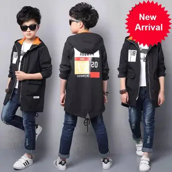

children's clothing spring new boy jacket children's windbreaker in the long section of the big boy Korean shirt boy spring