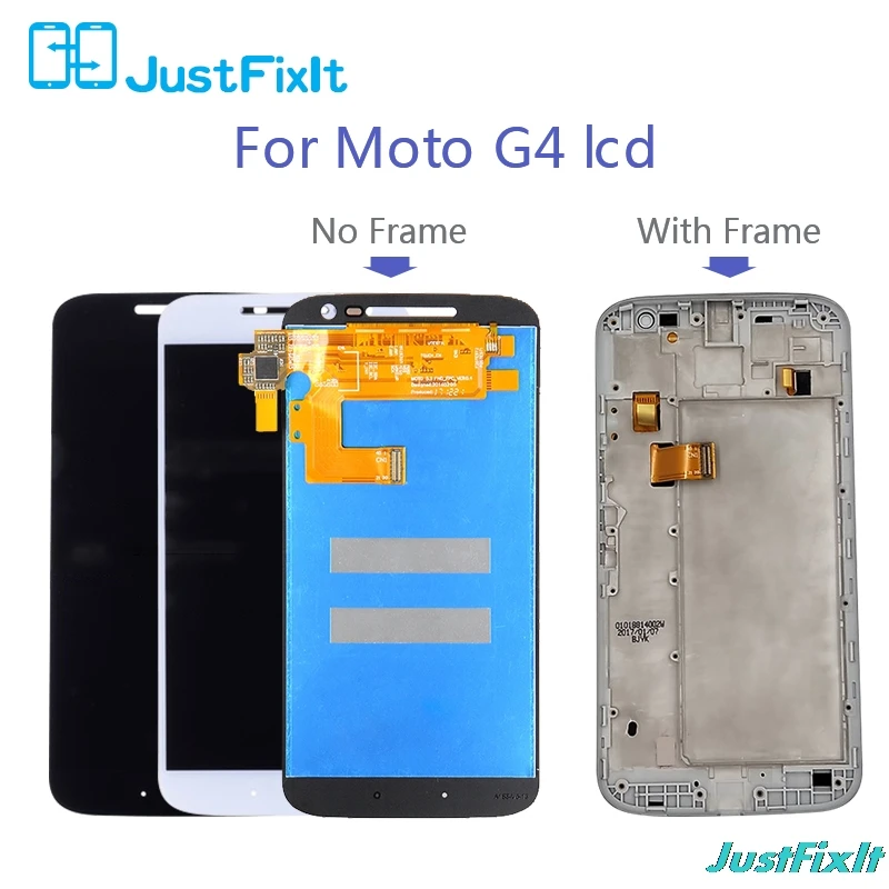 ЖК-дисплей для moto rola moto G4, сенсорный дигитайзер для moto G4 XT1625 XT1621 XT1624, ЖК-экран с рамкой