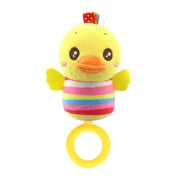 

Infant Toys Baby Plush Animal Print Bed Rattles Bell Toy Baby Crib Stroller Hanging Teethers Toys