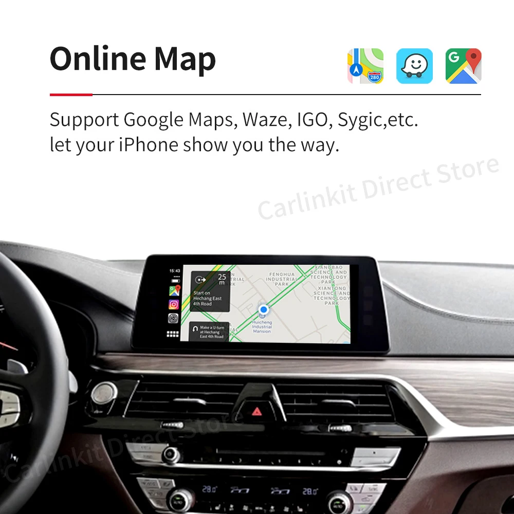 Carlinkit беспроводной комплект для модернизации системы CarPlay BMW F20 F21 F44 F52 EVO System 2017