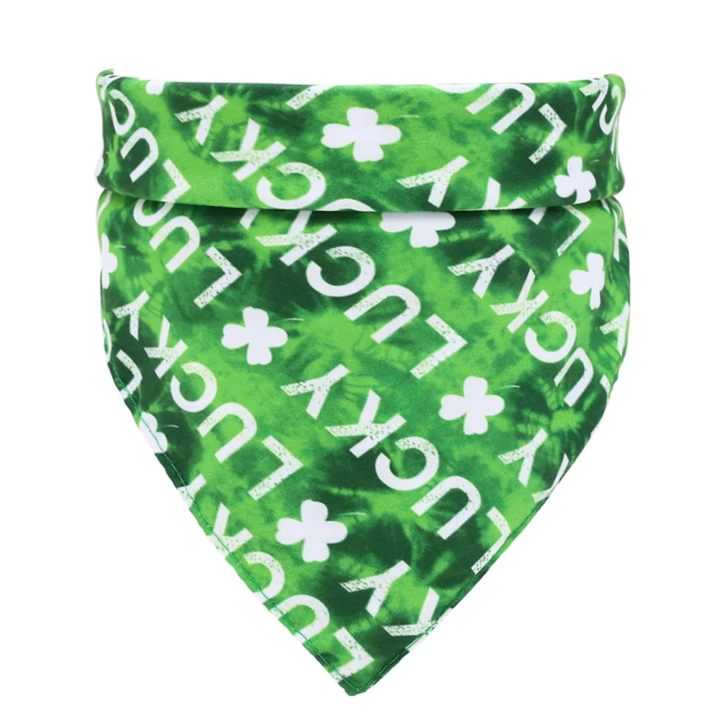 Dog Bandana for St Patricks Day Bandanas Triangle Bibs Scarf Accessories for Small Medium Large Dogs Cats Pets Irish festival
