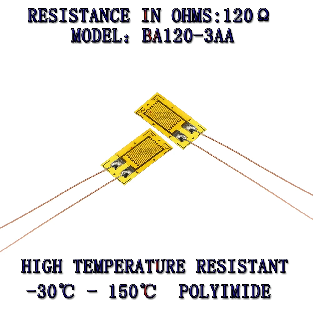 Galgas Extensiométricas BF120-3AA 120 Ohm - Alta Precisión, Para Medición De Deformación, Paquete De 4 Unidades