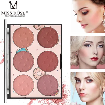 

Six-color Blush Natural and Lasting Recovery Skin Transparent and Bright and Efficient Waterproof Baby-like Smooth Blush tray