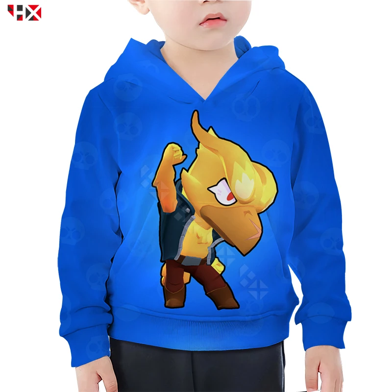 

Kid Games Crow Brawl Stars Hoodies Boy Girl Sweatshirt 3D Print Childrens Tracksuit Casual Fashion Streetwear Tops T461
