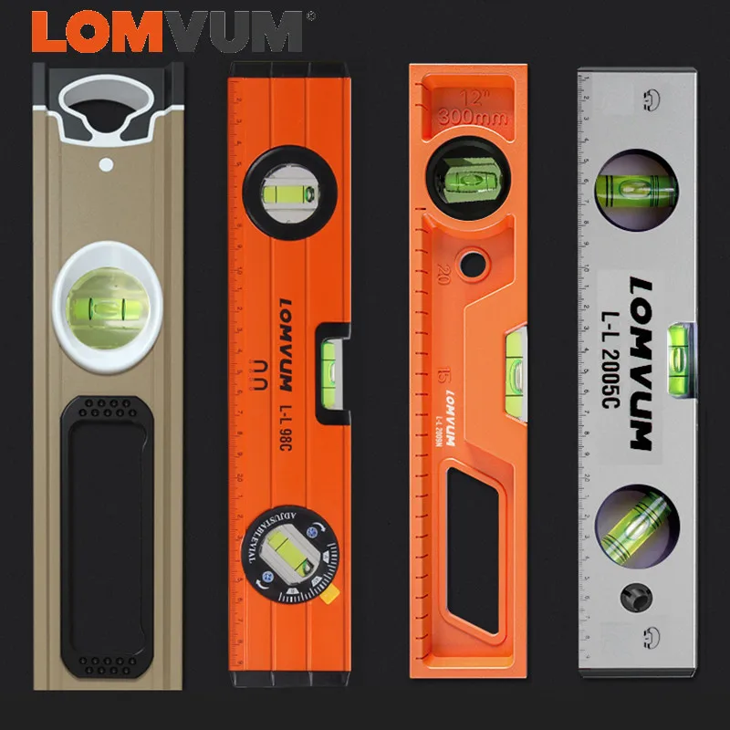 LOMVUM рычаг измерительная линейка высоко точный спиртовой уровень Магнитная линейка нержавеющие пузыри измерительные приборы высокой точности