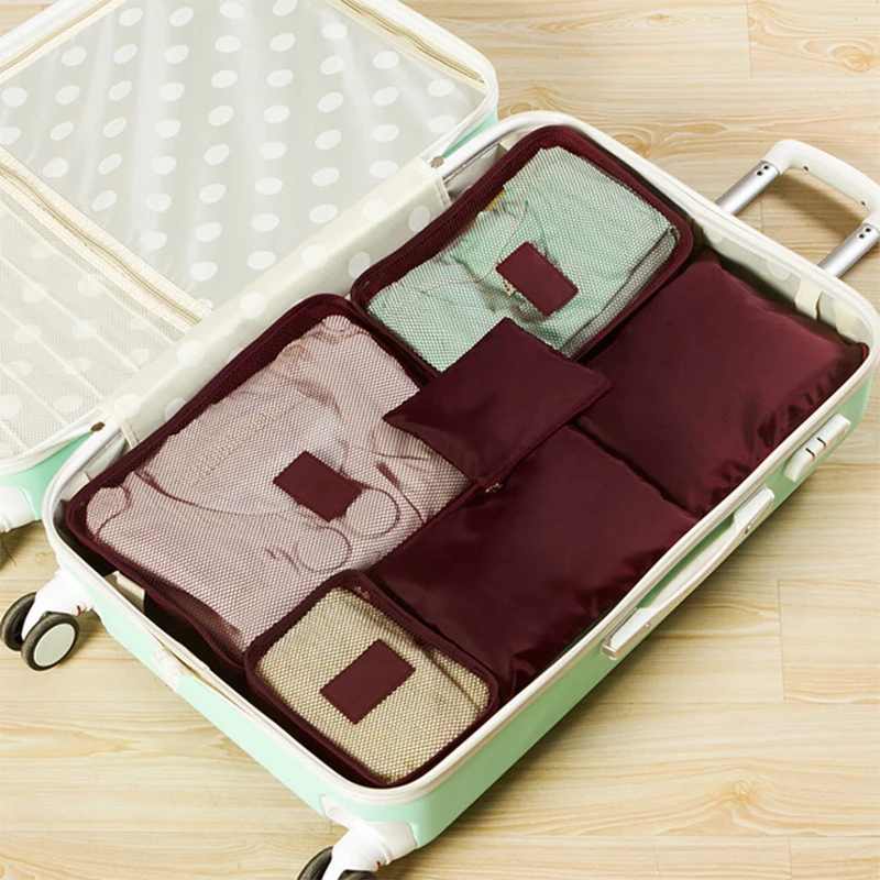 6 шт. органайзер для багажа Упаковка аккуратная одежда сумка чемодан Портативная сумка органайзер для путешествий сумка для домашнего гардероба Одежда для хранения - Цвет: 7