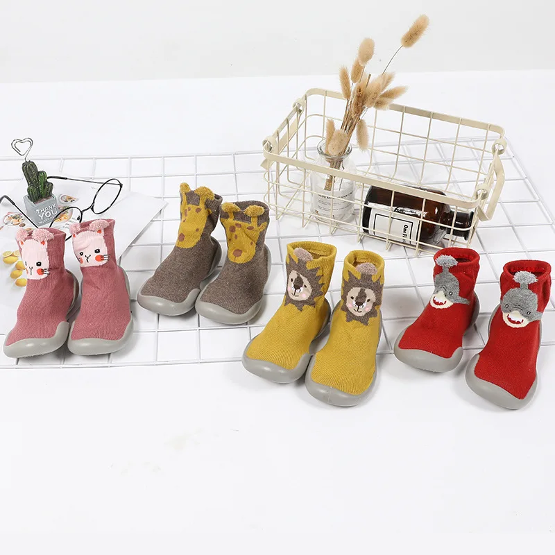 

19 Years CHILDREN'S Cartoon Socks Shoes 1-2-3-4-5-Year-Old Baby Toddler Shoes Soft Bottom Foot Sock shoes Anti-slip Floor Socks