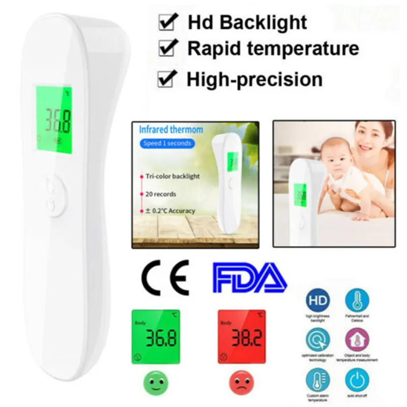 

Baby Infrared Electronic Thermometer Without Battery LCD Digital Non-contact IR Infrared Thermometer Forehead Temperature Meter