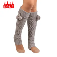 Модные женские зимние теплые вязаные носки, гетры, вязаные крючком, высокое качество, длинные женские носки, удобные, защищающие, Hocok# ZC