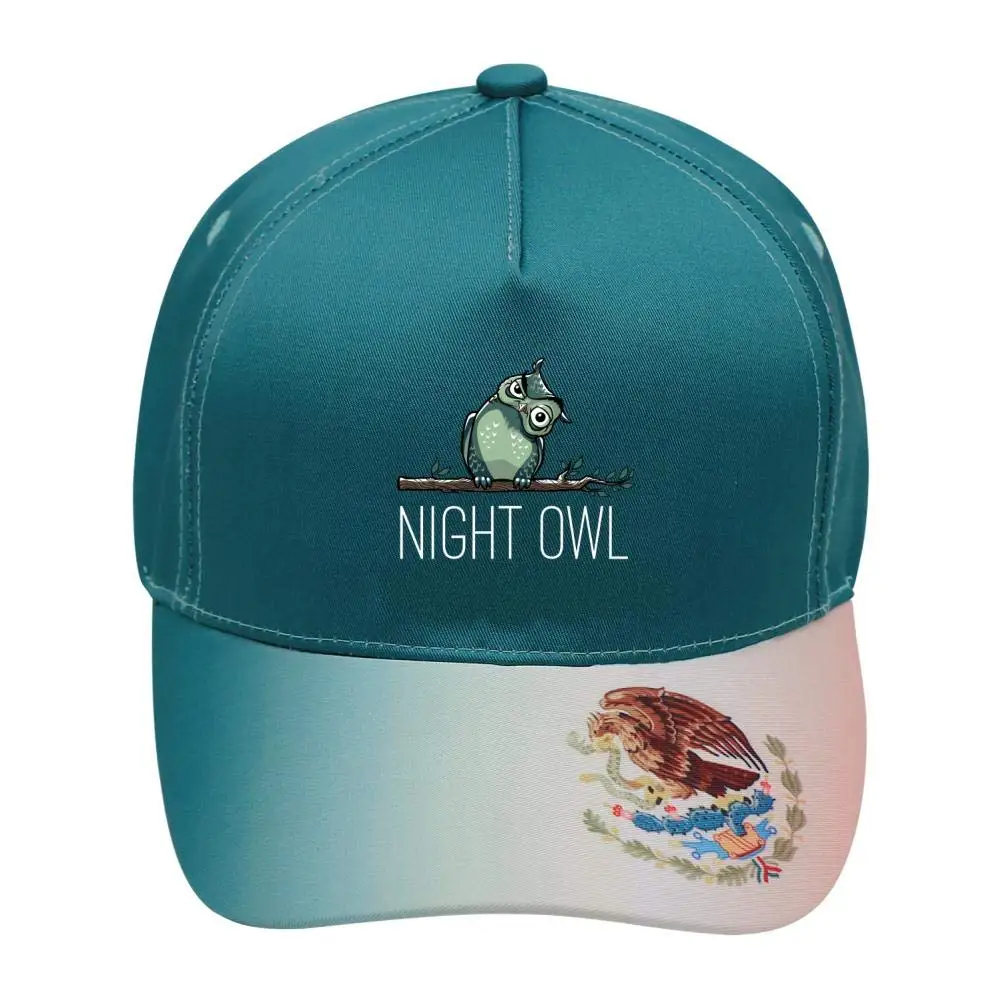 Унисекс Ночная Сова бейсболки хлопчатобумажная ткань регулируемые мексиканские элементы уличные шляпы зеленый