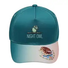 Унисекс Ночная Сова бейсболки хлопчатобумажная ткань регулируемые мексиканские элементы уличные шляпы зеленый