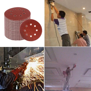 

5 Inch Hook And Loop Sanding Discs Sandpaper Disc Sand Paper Polishing Pads Pad