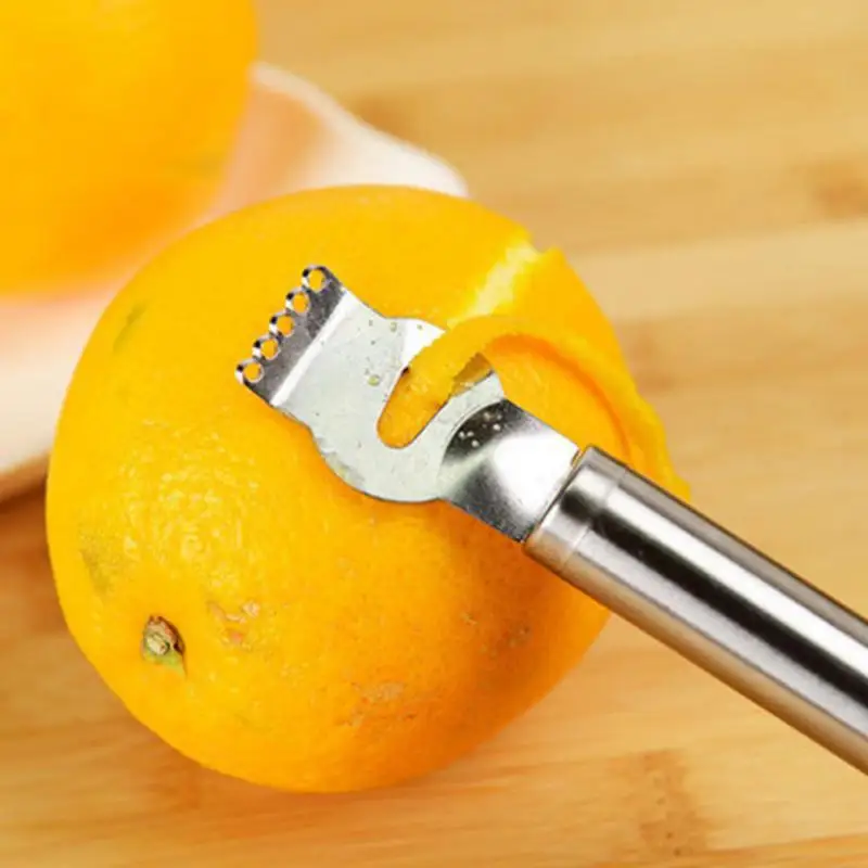 1Pc Stainless Steel Lemon Peelers Fruit Orange Zester Citrus Grater Grips Lime Zest Peeling Tool Knife Kitchen | Дом и сад